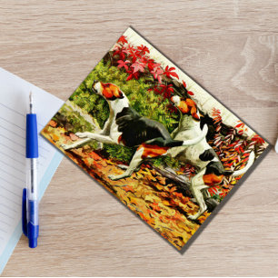 Foxhounds (Engels&Amerikaans) in herfsthout Briefkaart