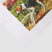 Foxhounds (Engels&Amerikaans) in herfsthout Tissuepapier (Detail)