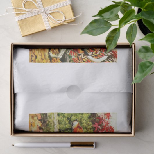 Foxhounds (Engels&Amerikaans) in herfsthout Tissuepapier (Geschenk)