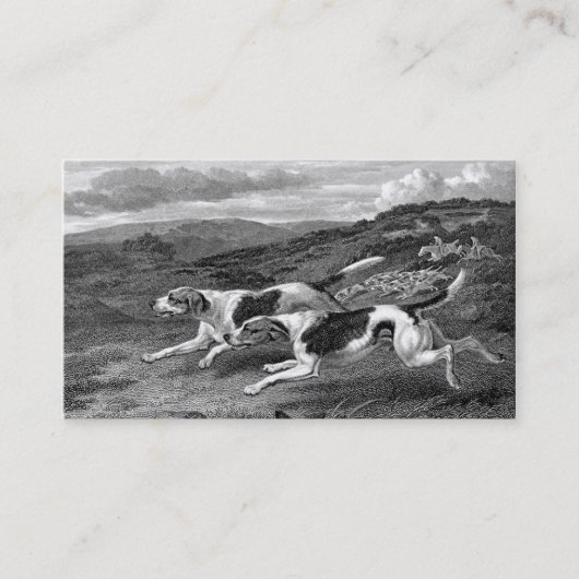 Foxhounds  hond Art Visitekaartje (Voorkant)