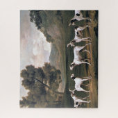 Foxhounds in een Engels landschap (George Stubbs) Legpuzzel (Verticaal)