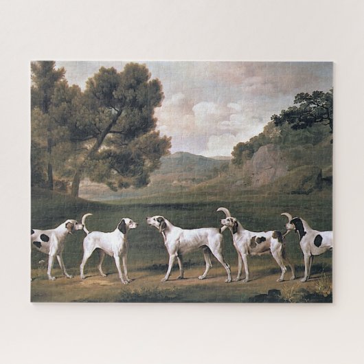 Foxhounds in een Engels landschap (George Stubbs) Legpuzzel (Horizontaal)