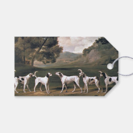 Foxhounds in een landelijk landschap (door George  Cadeaulabel