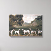 Foxhounds in een landelijk landschap (door George Canvas Afdruk (Voorkant)