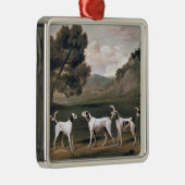 Foxhounds in een landelijk landschap (door George  Metalen Ornament (Rechts)