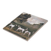 Foxhounds in een landelijk landschap (door George  Tegeltje (Zijkant)