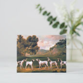 Foxhounds in een landschap door George Stubbs Briefkaart (Staand voorkant)