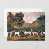 Foxhounds in een landschap door George Stubbs Briefkaart (Voorkant / Achterkant)