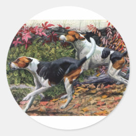 Foxhounds Ronde Sticker