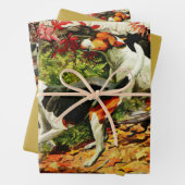 Foxhounds- schilderij inpakpapier vel (In situ)