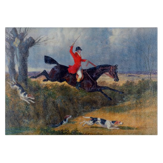 Foxhunting Clearing a Ditch John Herring 1839 Snijplank (Voorkant)