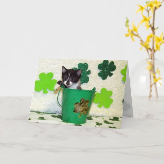 Foxi Moxi - Koningin van St. Patrick's Day Kaart (Gele Bloem)