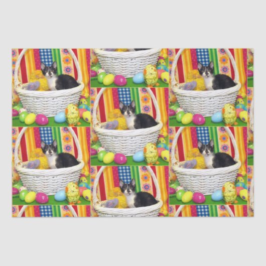 Foxi Moxi's Pasen - Kat / Kitten Tissue Papier (Voorkant)