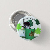 Foxi Moxi's St. Patrick's Day - Kat / kitten Butto Ronde Button 3,2 Cm (Voorkant /achterkant)
