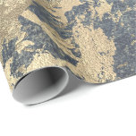 Foxier Blue Grey Gold Marble Shiny Metallic Grungy Cadeaupapier<br><div class="desc">Minimalisme en elegantie,  afhankelijk van de werkelijke ontwikkeling van de binnenbekleding. Voor veel luxe glam-gelegenheden</div>