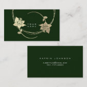 Foxier Gold Floral Lila Cali Green Glam Visitekaartje (Voorkant / Achterkant)