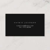 Foxier Gold Roos Black White Floral Glam Visitekaartje (Achterkant)