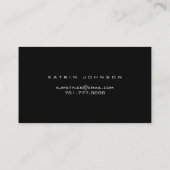 Foxier Gold Roos Black White Floral Glam Visitekaartje (Achterkant)