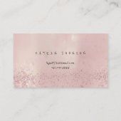 Foxier Gold Roos Roze Blush Parly Floral Glitter Visitekaartje (Achterkant)