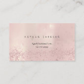 Foxier Gold Roos Roze Blush Parly Floral Glitter Visitekaartje (Achterkant)