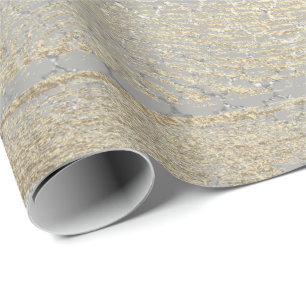 Foxier Goud Grijs Hout Shabby Quatrefoil Zilver Cadeaupapier
