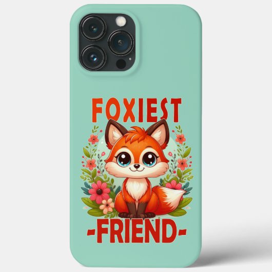 Foxiest Friend woordspeling. Schattigee Baby Fox p Case-Mate iPhone Case (Achterkant)