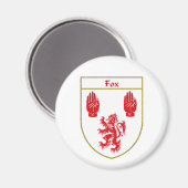 Foxlaag van wapens/familiekust magneet (Voorkant / Achterkant)