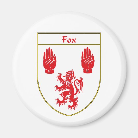 Foxlaag van wapens/familiekust magneet (Voorkant)