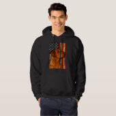 Foxred Labrador Retriever US Flag Fox Red Labrador Hoodie (Voorkant volledig)