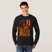 Foxred Labrador Retriever US Flag Fox Rood T-shirt (Voorkant volledig)