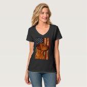 Foxred Labrador Retriever US Flag Fox Rood T-shirt (Voorkant volledig)