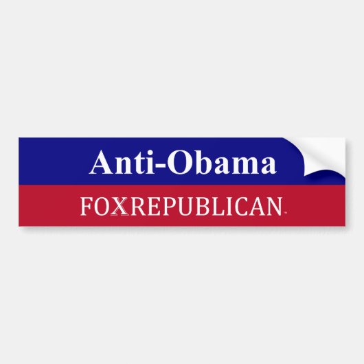Foxreprepublian Anit-Obama Bumpersticker (Voorkant)
