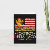 Foxtrot Delta Taco 8647 Let's Go Taco US Vlag We T Kaart (Voorkant)
