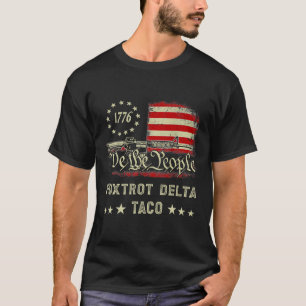Foxtrot Delta Taco Resist 8647 Let's Go Taco Manne T-shirt