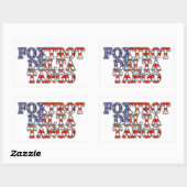 Foxtrot Delta Tango Amerikaanse vlag Rechthoekige Sticker (Vel)