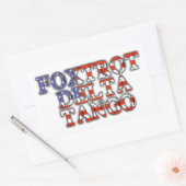 Foxtrot Delta Tango Amerikaanse vlag Rechthoekige Sticker (Envelop)