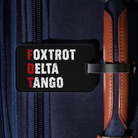 Foxtrot Delta Tango Bagagelabel (Achterkant Insitu 2)