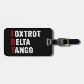 Foxtrot Delta Tango Bagagelabel (Voorkant horizontaal)