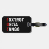 Foxtrot Delta Tango Bagagelabel (Achterkant horizontaal)