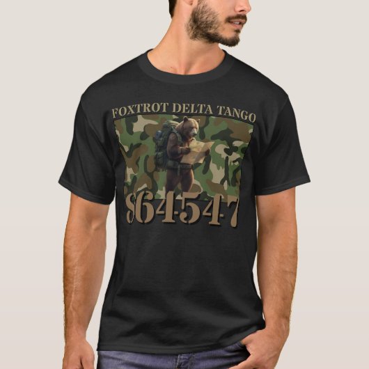 Foxtrot Delta Tango Camo Beer T-shirt (Voorkant)