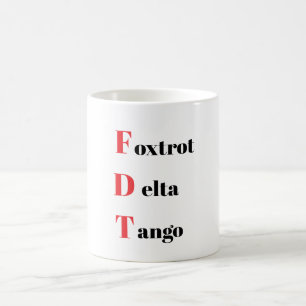 Foxtrot Delta Tango Coffee Mok