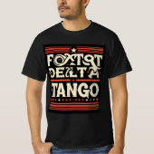 Foxtrot Delta Tango Distressed Patriotic Phonetic T-shirt (Voorkant)