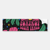 Foxtrot Delta Tango Flower Boho Bumpersticker (Voorkant)