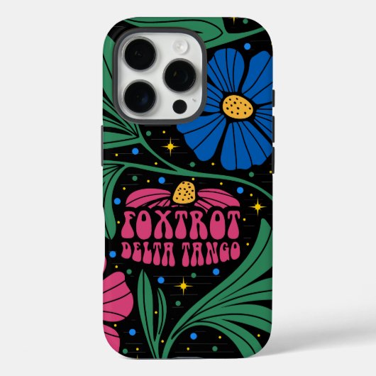 Foxtrot Delta Tango Flower Boho Case-Mate iPhone Case (Achterkant)