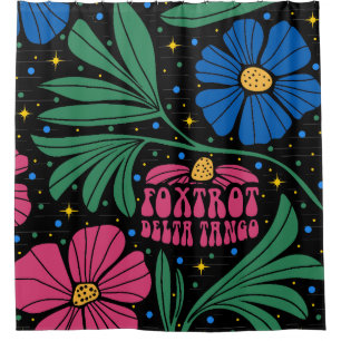 Foxtrot Delta Tango Flower Boho Douchegordijn