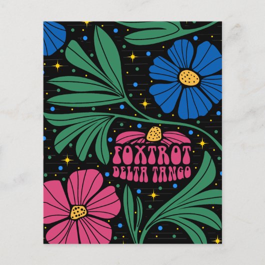 Foxtrot Delta Tango Flower Boho Flyer (Voorkant)