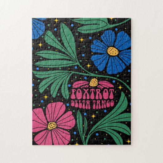 Foxtrot Delta Tango Flower Boho Legpuzzel (Verticaal)