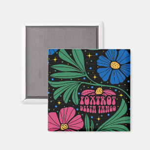 Foxtrot Delta Tango Flower Boho Magneet