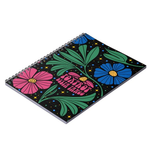 Foxtrot Delta Tango Flower Boho Notitieboek (Linkerzijde)