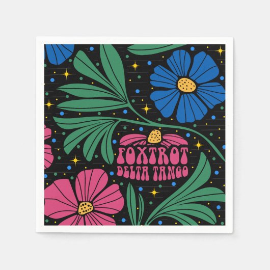 Foxtrot Delta Tango Flower Boho Servet (Voorkant)